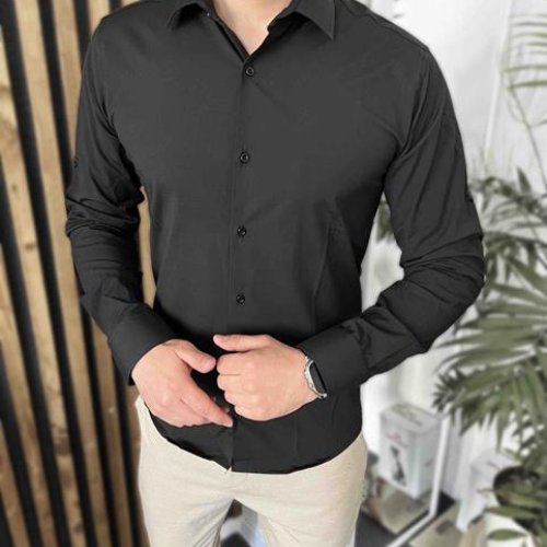 Рубашка Nik (S-2XL) 56195 black (деми) Nik 56195 black