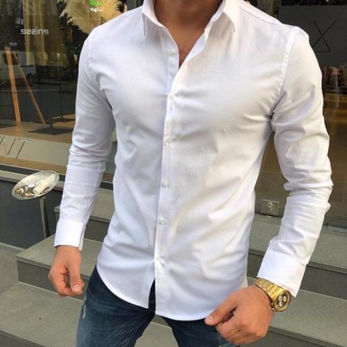 Рубашка Nik (S-2XL) 56196 white (деми) Nik 56196 white
