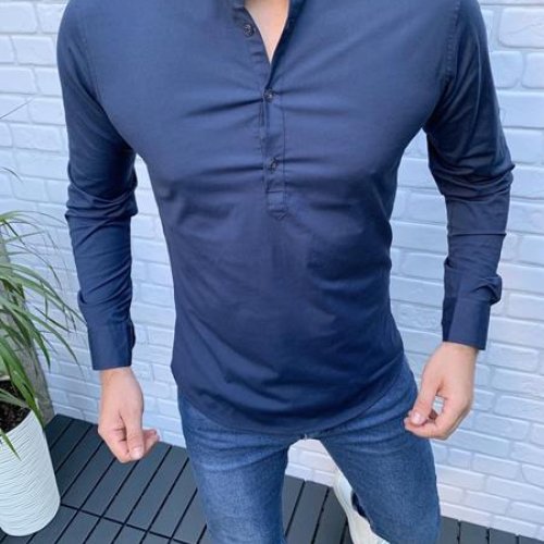 Рубашка Nik (S-2XL) 56206 blue (деми) Nik 56206 blue