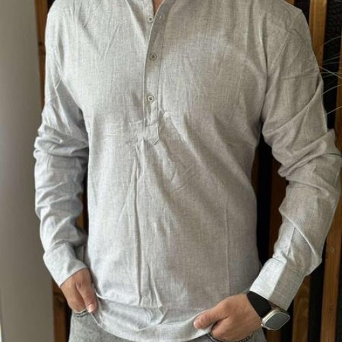 Рубашка Nik (L-3XL) 56210 l.grey (деми) Nik 56210 l.grey