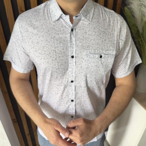 Рубашка Nik (M-2XL) 56212 white (лето) Nik 56212 white