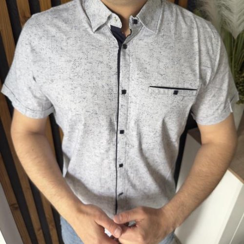Рубашка Nik (M-2XL) 56213 white (лето) Nik 56213 white