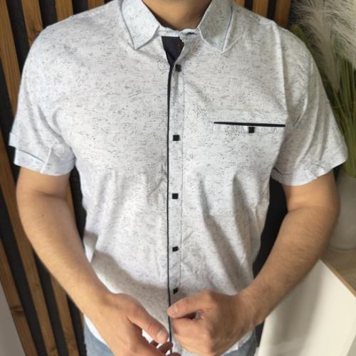 Рубашка Nik (M-2XL) 56214 white (лето) Nik 56214 white