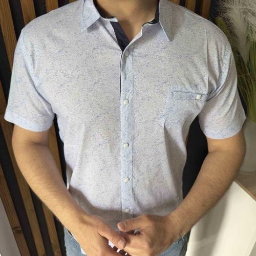 Рубашка Nik (M-2XL) 56220 l.blue (лето) Nik 56220 l.blue