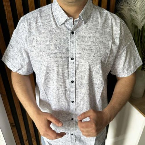 Рубашка Nik (3XL-6XL) 56223 white (лето) Nik 56223 white