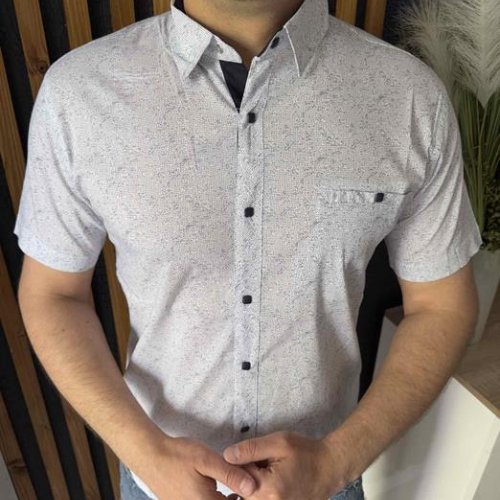 Рубашка Nik (3XL-6XL) 56225 white (лето) Nik 56225 white