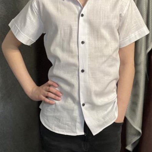 Рубашка Nik (7-12) 56255 white (лето) Nik 56255 white