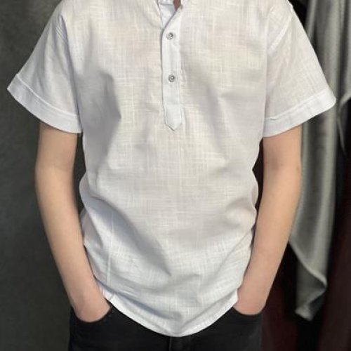 Рубашка Nik (7-12) 56256 white (лето) Nik 56256 white