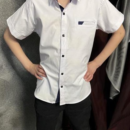 Рубашка Nik (6-11) 56258 white (лето) Nik 56258 white