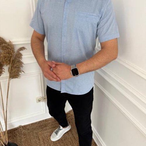 Рубашка Nik (3XL-6XL) 56279 l.blue (лето) Nik 56279 l.blue