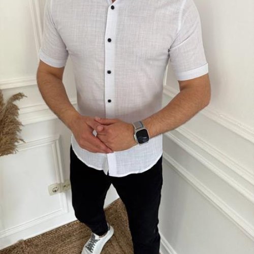 Рубашка Nik (S-2XL) 56282 white (лето) Nik 56282 white