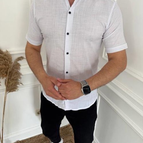 Рубашка Nik (S-2XL) 56283 white (лето) Nik 56283 white