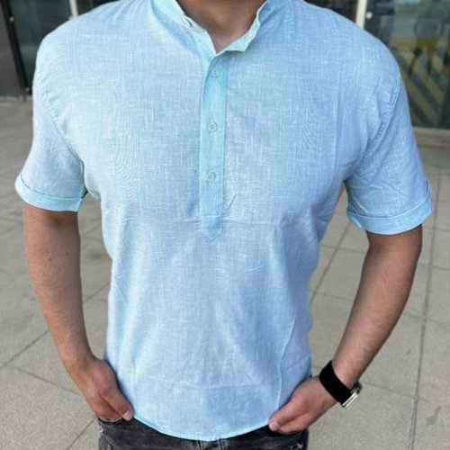 Рубашка Nik (M-2XL) 56288 l.blue (лето) Nik 56288 l.blue