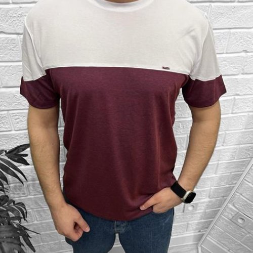 Футболка Nik (M-2XL) 56307 wine (лето) Nik 56307 wine