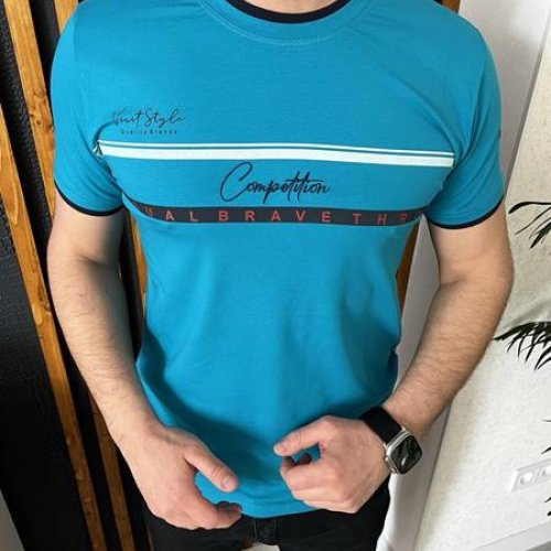 Футболка Nik (2XL-5XL) 56346 blue (лето) Nik 56346 blue