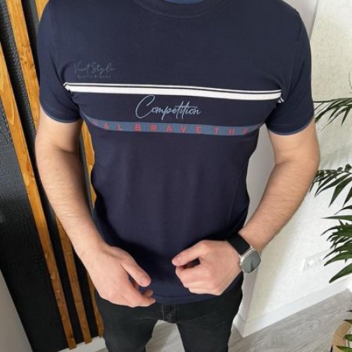 Футболка Nik (2XL-5XL) 56348 navy (лето) Nik 56348 navy