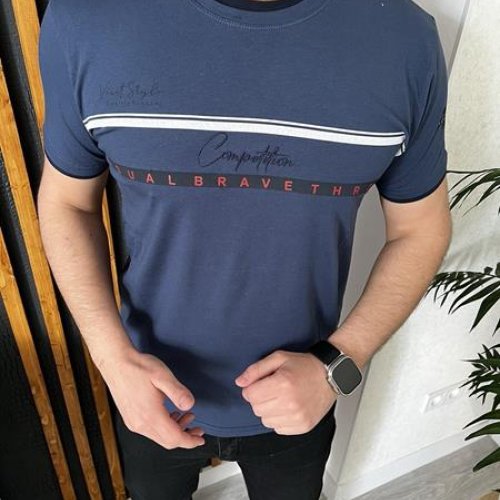 Футболка Nik (2XL-5XL) 56351 blue (лето) Nik 56351 blue