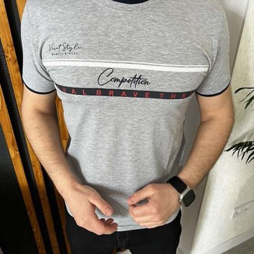 Футболка Nik (2XL-5XL) 56352 l.grey (лето) Nik 56352 l.grey