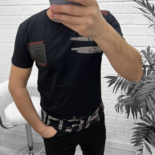 Футболка Nik (2XL-5XL) 56368 black (лето) Nik 56368 black