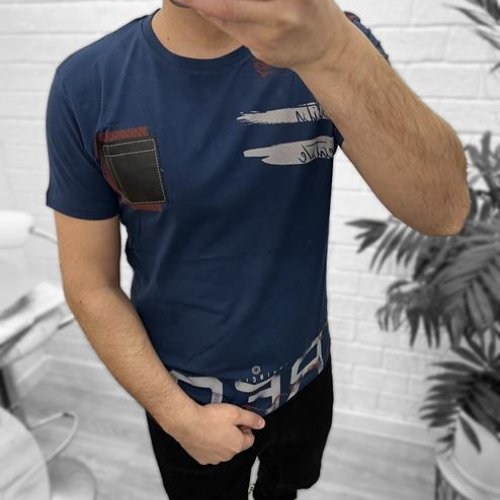 Футболка Nik (2XL-5XL) 56371 blue (лето) Nik 56371 blue