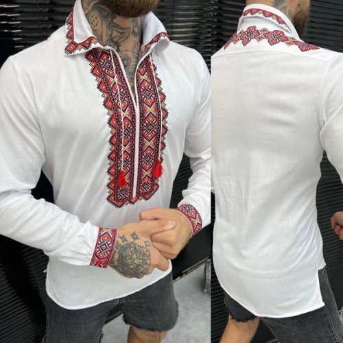 Вышиванка Nik (58-62) 56376 white (деми) Nik 56376 white