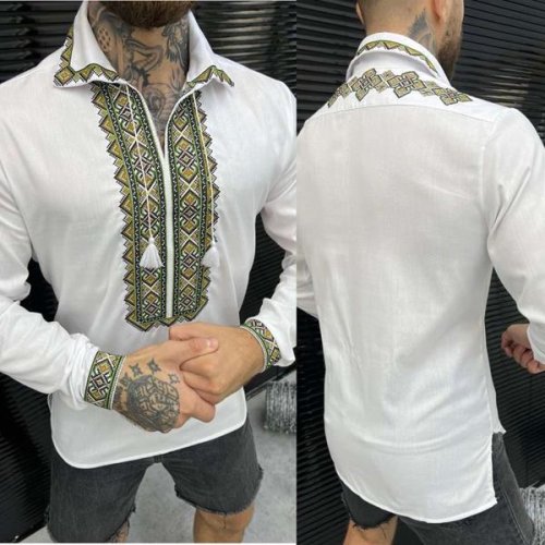 Вышиванка Nik (58-62) 56377 white (деми) Nik 56377 white