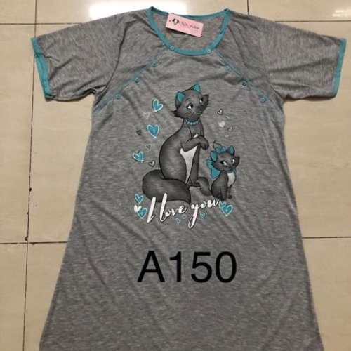 Ночнушка Punky (3XL-7XL) A150 grey (лето) Punky A150 grey