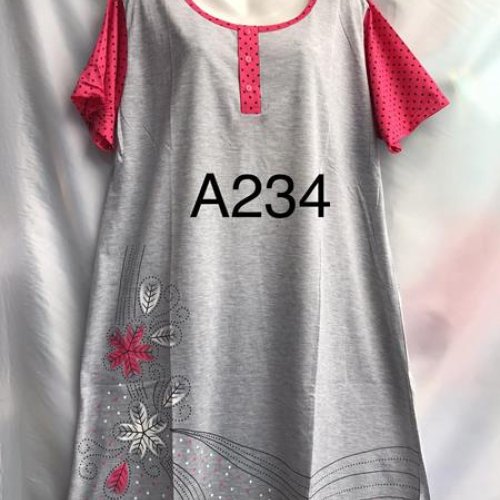 Ночнушка Punky (5XL-7XL) A234 grey (лето) Punky A234 grey