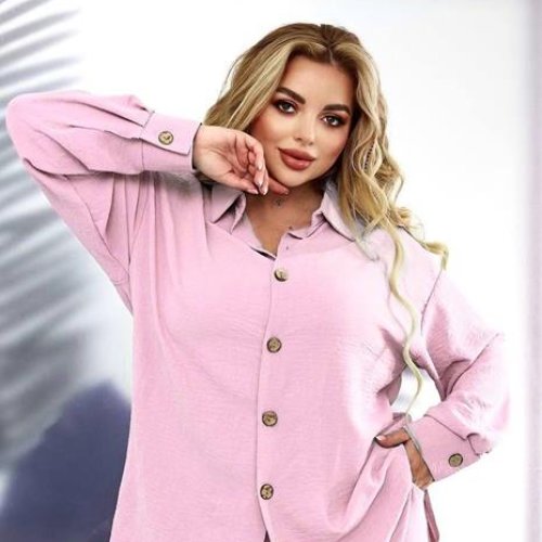 Рубашка WideRange (44-58) 863 pink (лето) WideRange 863 pink