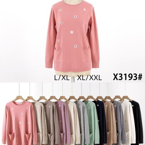 Свитер KissMe (L-2XL) X3193 mix (деми) KissMe X3193 mix