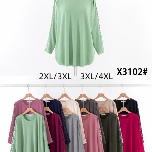 Свитер KissMe (2XL-4XL) X3102 mix (деми) KissMe X3102 mix