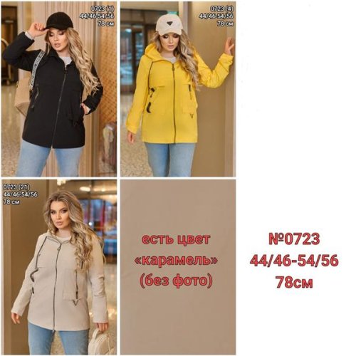 Куртка Monarlir (44-56) 0723 black (деми) Monarlir 0723 black