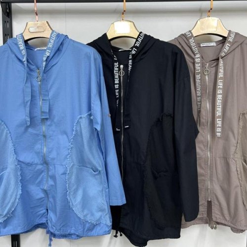 Куртка Immei (3XL-7XL) 7839 l.blue (деми) Immei 7839 l.blue
