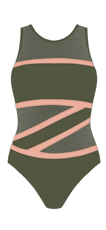 Купальник Golannia (38-46) 22166 green (лето)