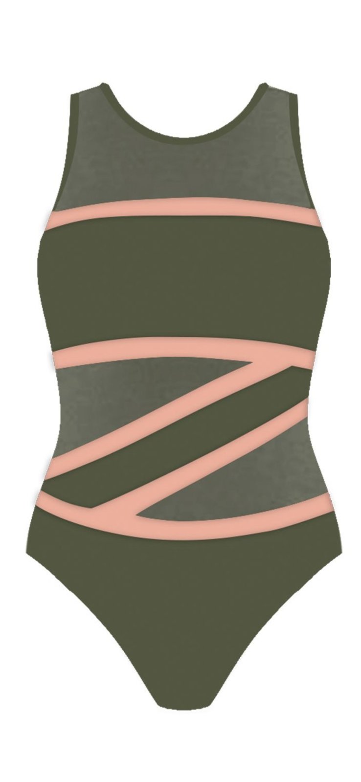 Купальник Golannia (38-46) 22166 khaki (лето)