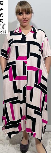 Платье BASE (XL-5XL) CL7582 crimson (лето)
