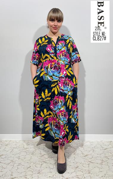 Платье BASE (XL-5XL) CL827 navy (лето)