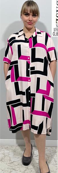 Платье BASE (XL-5XL) CL8329 crimson (лето)