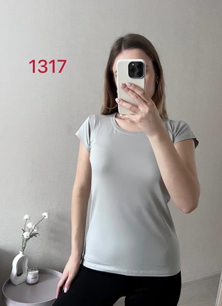 Футболка FSN (42-46) 1317-1 grey (лето)