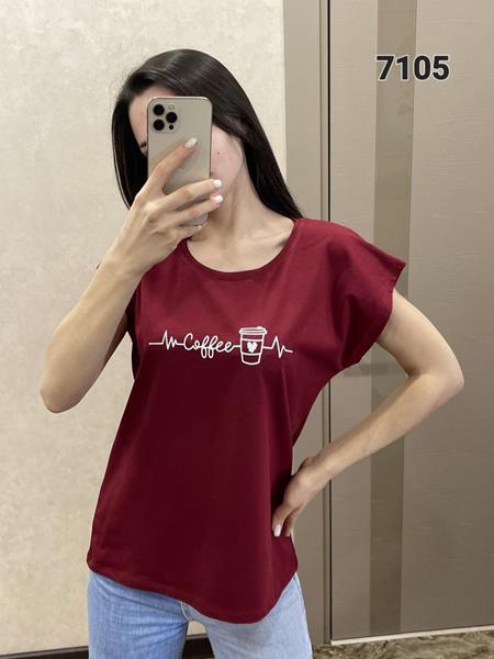 Футболка FSN (44-50) 7105 wine (лето)