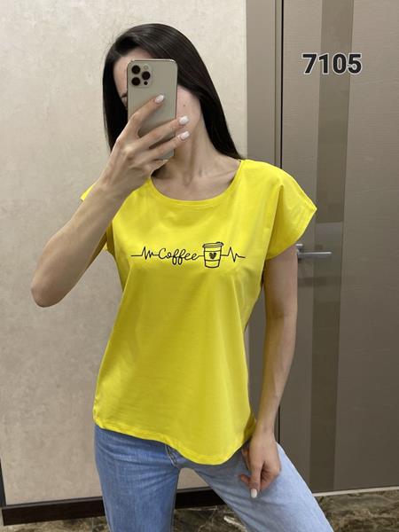 Футболка FSN (44-50) 7105 yellow (лето)
