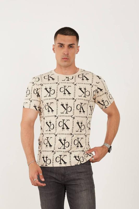 Футболка F.T.H (S-2XL) F116 beige (лето)