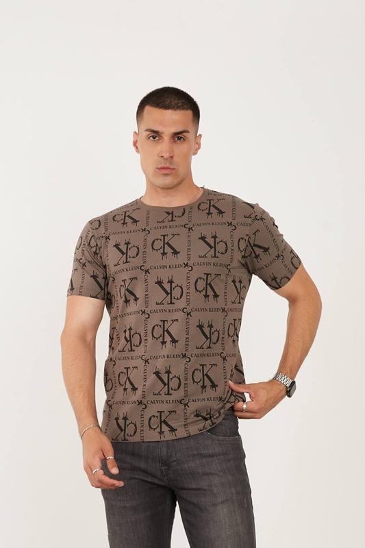 Футболка F.T.H (S-2XL) F117 brown (лето)