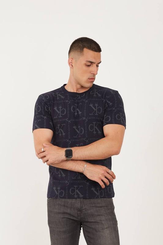 Футболка F.T.H (S-2XL) F119 navy (лето)