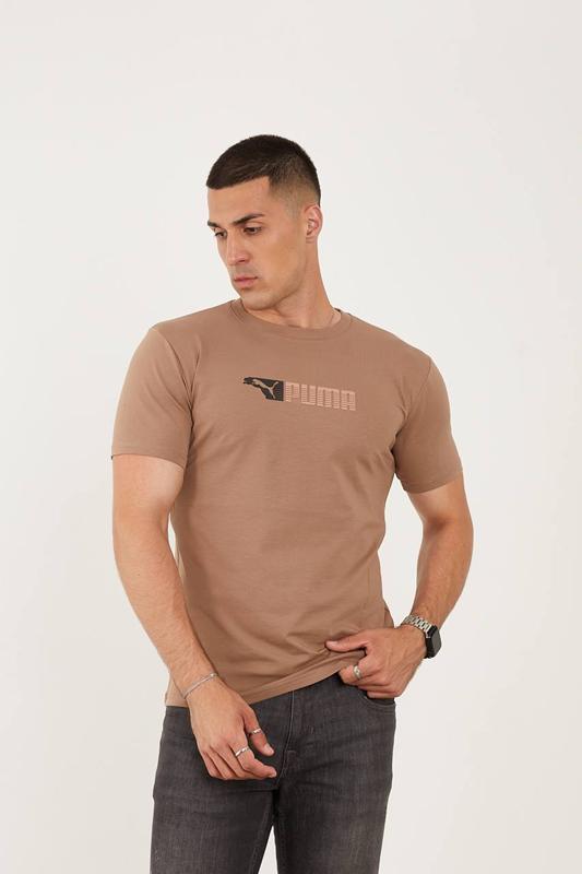 Футболка F.T.H (S-2XL) F121 beige (лето)