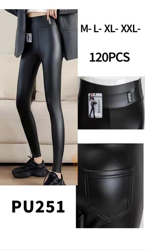 Лосины SvedaJin (M-2XL) PU251 black (деми)