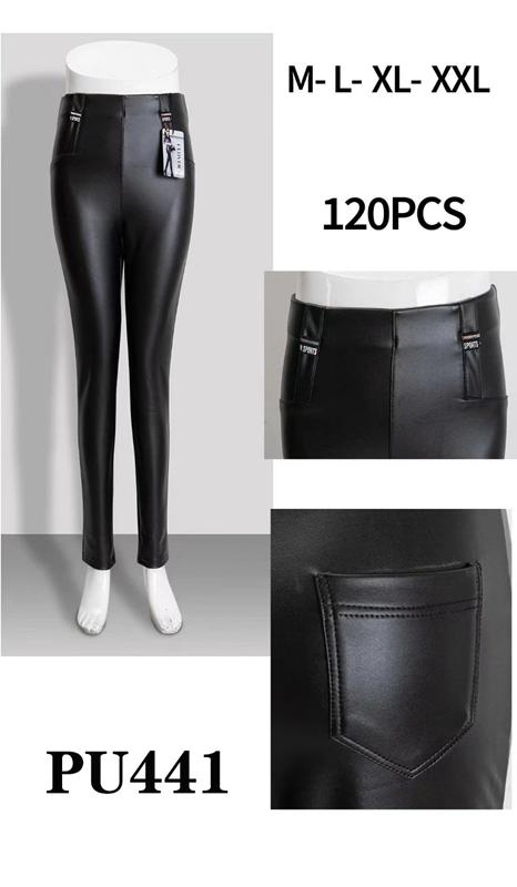 Лосины SvedaJin (M-2XL) PU441 black (деми)