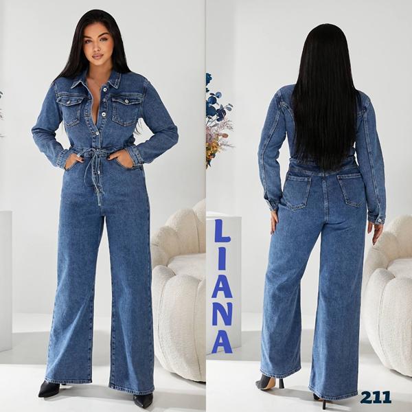 Джинсы Beki (L-5XL) 211 blue (деми)