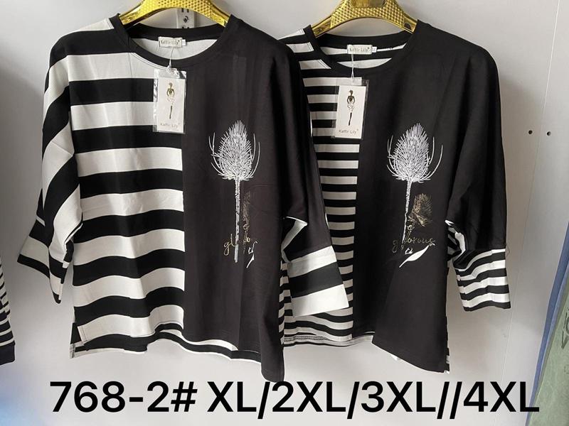 Блузка Vanda (XL-4XL) 768-2 black-white (деми)