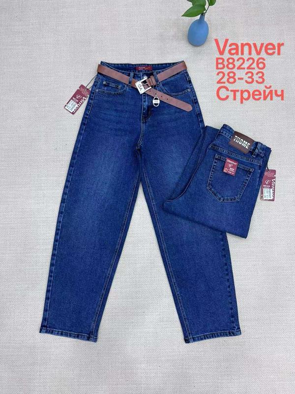 Джинсы Vanver (28-33) B8226 blue (деми)